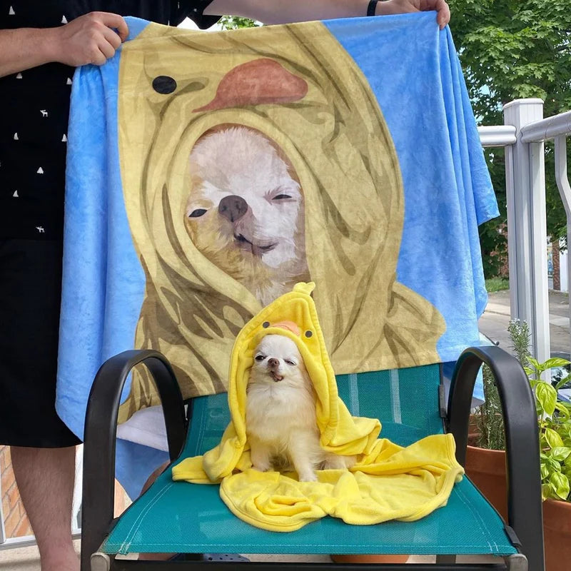 Premium Pet Portrait Blanket