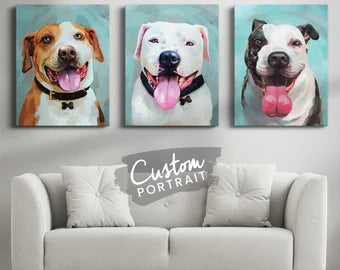 Custom Pet Portrait Canvas